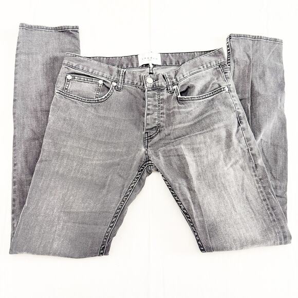 Sandro Paris Skinny Gray Wash Button Fly Denim Jeans Size 32 - Picture 4 of 9